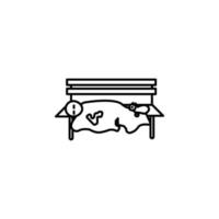 Poor man sleep park vector icon