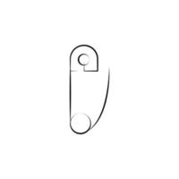 diaper pin concept line vector icon