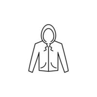 jacket, hoodie clothes dress vector icon