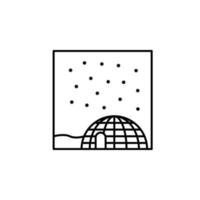 igloo outline vector icon