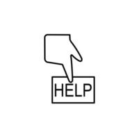 Help, finger, touch, clap vector icon