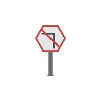 No left colored vector icon