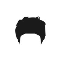 cabello, mujer, Corte de pelo César vector icono