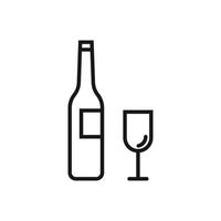 Editable Icon of Champagne drink, Vector illustration isolated on white background. using for Presentation, website or mobile app