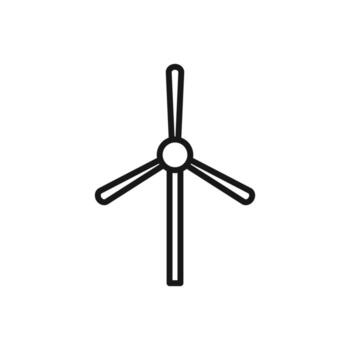 Editable Icon of Windmill, Vector illustration isolated on white background. using for Presentation, website or mobile app