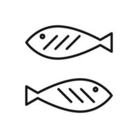 Editable Icon of Grill Fish, Vector illustration isolated on white background. using for Presentation, website or mobile app