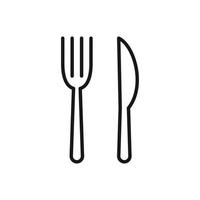 Editable Icon of Fork and Knife, Vector illustration isolated on white background. using for Presentation, website or mobile app