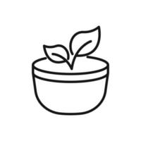 Editable Icon of Plant in Pot, Vector illustration isolated on white background. using for Presentation, website or mobile app