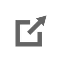 Arrow, square vector icon