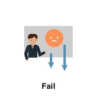 Fail color vector icon