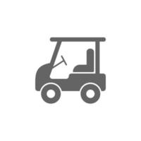 electric golf cart vector icon