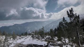 snow in the mountain region of portugal video