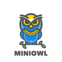 Mini owl cute vector