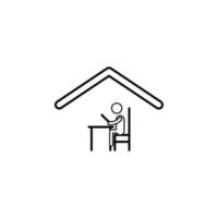 Home schooling, home schooling vector icon