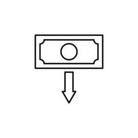 depreciation outline style vector icon