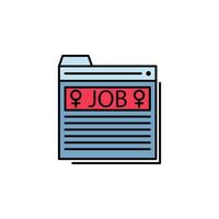 job, files, application,interface vector icon