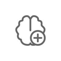 Add brain vector icon