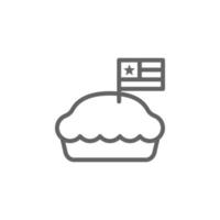 Pie, USA vector icon