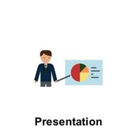 Presentation color vector icon