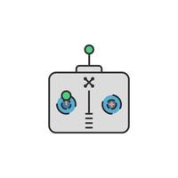 Drone control colored vector icon