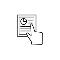 Document, finger, touch, gestures vector icon