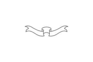 Scroll, ribbon vector icon