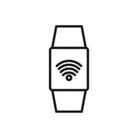 Editable Icon of Smartwatch Wi-fi Connection, Vector illustration isolated on white background. using for Presentation, website or mobile app