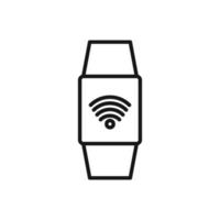 Editable Icon of Smartwatch Wi-fi Connection, Vector illustration isolated on white background. using for Presentation, website or mobile app