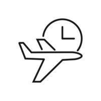 editable icono de vuelo cronograma, vector ilustración aislado en blanco antecedentes. utilizando para presentación, sitio web o móvil aplicación