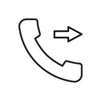 Editable Icon of Outgoing Call, Vector illustration isolated on white background. using for Presentation, website or mobile app