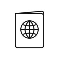 editable icono de pasaporte, vector ilustración aislado en blanco antecedentes. utilizando para presentación, sitio web o móvil aplicación