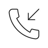 Editable Icon of Incoming Call, Vector illustration isolated on white background. using for Presentation, website or mobile app