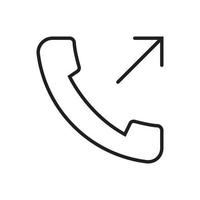 Editable Icon of Outgoing Call, Vector illustration isolated on white background. using for Presentation, website or mobile app