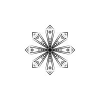 icono de vector de copo de nieve