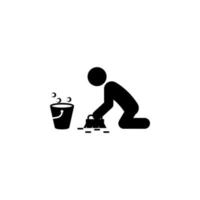 man washing vector icon