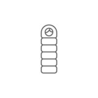 Sleeping bag, adventure vector icon