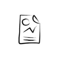 financial report sketch style vector icon