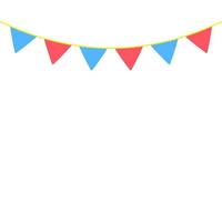 garlands, party flags colored vector icon
