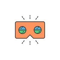 vr lentes de colores vector icono