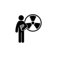 man with biochemical degree vector icon