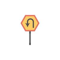 No left colored vector icon