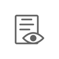 Eye document vector icon