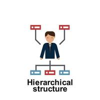 Hierarchical structure color vector icon