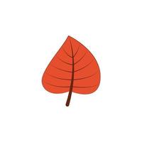otoño rojo color hoja vector icono