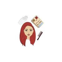 hair color change colored vector icon