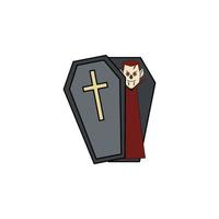 Dracula colored vector icon