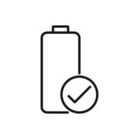 Editable Icon of Complete Battery Charging, Vector illustration isolated on white background. using for Presentation, website or mobile app