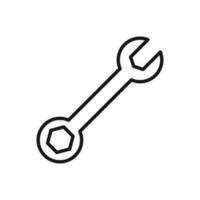 Editable Icon of Spanner or Wrench, Vector illustration isolated on white background. using for Presentation, website or mobile app