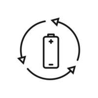 editable icono de batería reciclar, vector ilustración aislado en blanco antecedentes. utilizando para presentación, sitio web o móvil aplicación
