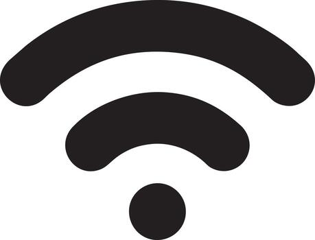 Signal communication information connection wireless icon symbol vector image, illustration of the network wifi in black image. EPS 10